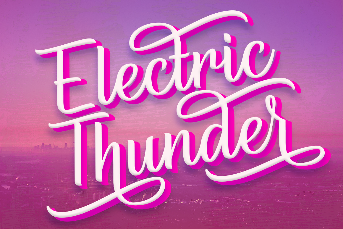 Electric Thunder Font: A Fluid Script for Creative Professionals
